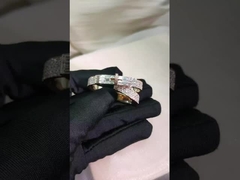 オーダーメイド 固体18k ゴールド ジュエリーリング リアル ダイヤモンド ジュエリー ハイブランド