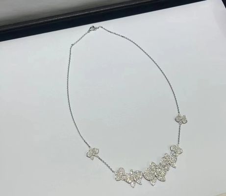 Custom 18k White Gold Diamond Necklace Caresse D' OrchidéEs Par Superclone Brand Jewelry