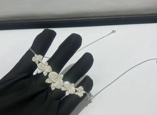 Custom 18k White Gold Diamond Necklace Caresse D' OrchidéEs Par Superclone Brand Jewelry