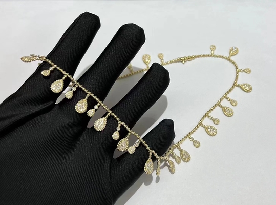 Customized 18K Gold Diamond Necklace Yellow Gold  Serpent Boheme Necklace