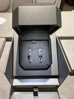 Round Stone 18K Gold Diamond Earrings with High Standards Custom Jewelry