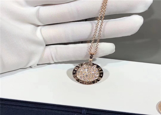 Luxury 18K Gold Diamond Necklace , Personalized High End Fashion Jewelry