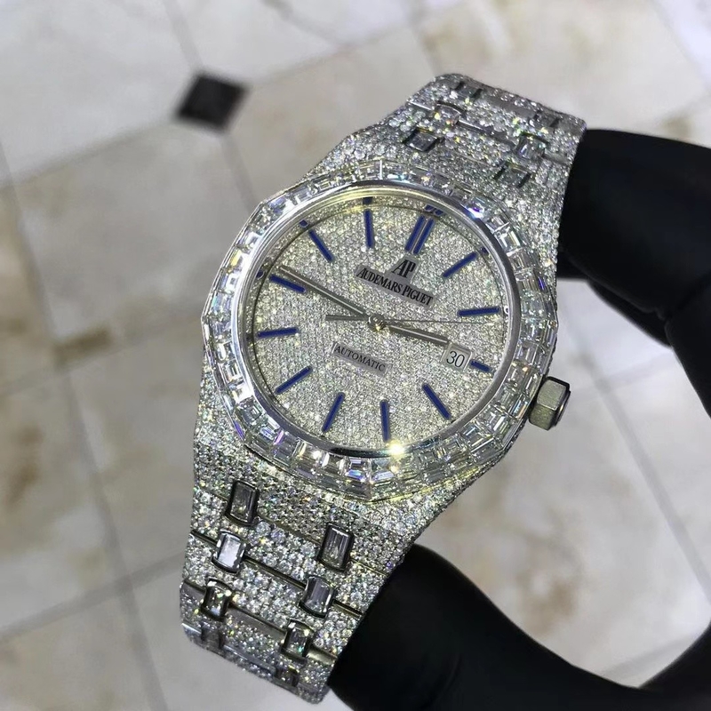 DE Moissanite Vvs Icebox Diamond Watches Mens Fine Jewelry