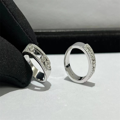デザイナー 宝石 18k ゴールド ダイヤモンド リング ホワイト ゴールド ダイヤモンド リング 記念 パーティー