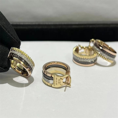 オーダーメイド VVS ダイヤモンド ハイエンド ゴールド イヤリング 丸切金 ダイヤモンド 宝石