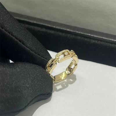 豪華 結婚式 18k ゴールド ダイヤモンド リング VVS ダイヤモンド AU750 ゴールド ダイヤモンド リング