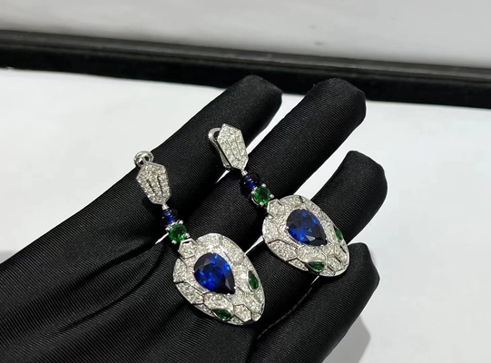注文の宝石類の固体18のカラットの金の宝石類の贅沢な宝石の宝石類のイヤリング