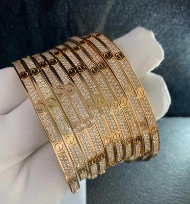 ブランドの注文の宝石類の中国の高い工場Brandの完全なダイヤモンド愛ブレスレット18kの金のブレスレットの宝石類