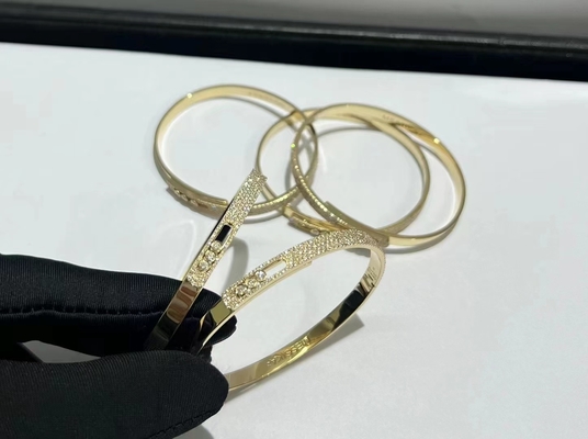 オーダーメイドブランド 豪華ダイヤモンド 宝石 18k ダイヤモンド AU750 ゴールド ブレスレット