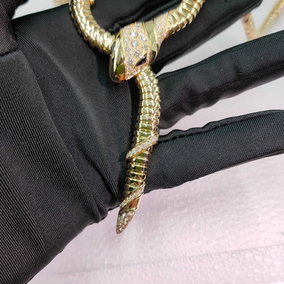 セルペンティ 18Kt 黄金のネックレスセット デミパヴェ ダイヤモンドと黒いオニックス目