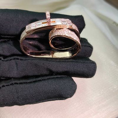 オーダーメイド 固体18k ゴールド ジュエリーリング リアル ダイヤモンド ジュエリー ハイブランド