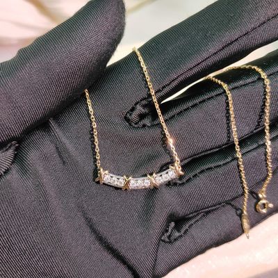 豪華 リアル 18k ゴールド ダイヤモンド 宝石 モダン デザイン ベゼル セット