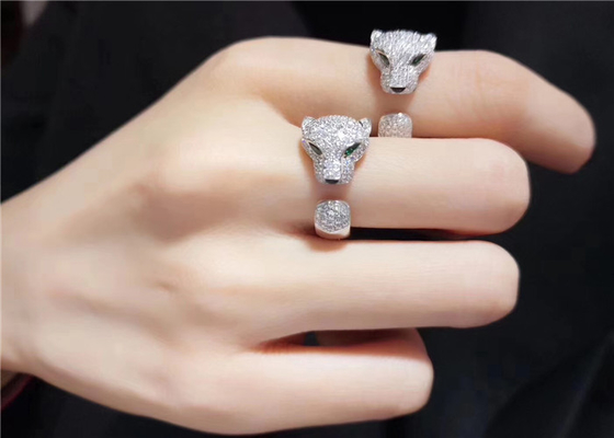 18k 白金137 ダイヤモンド パンテール・デ・カーティエ 指輪 願望 宝石 中国