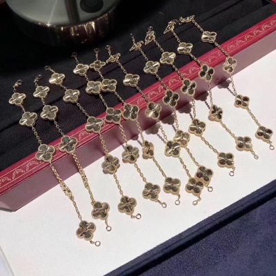 Custom Brand及び販売MagnificentヴァンCleef Jewelryの18Kイエロー・ゴールド型のアルハンブラのブレスレットのためのarpelsの宝石類